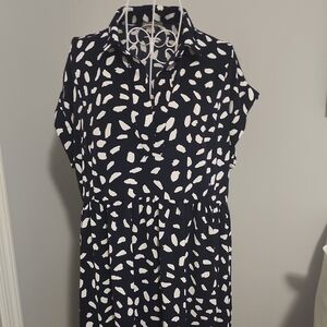 Umgee Navy And White Dress